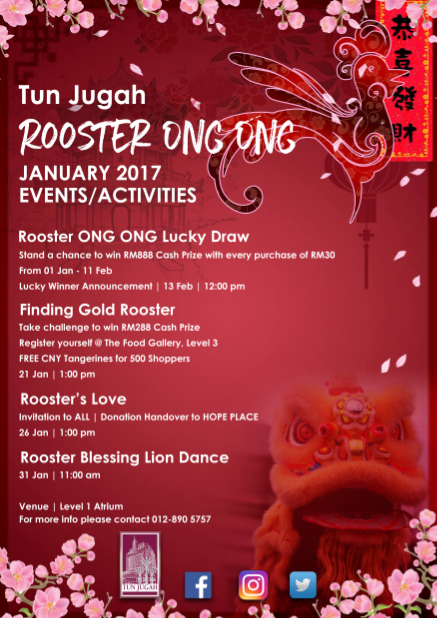 Year of Rooster ONG ONG..where great things happens in Tun Jugah